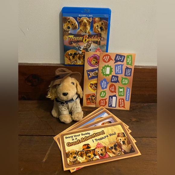 Disney Other - Disney Treasure Buddies Plush and Movie Bundle